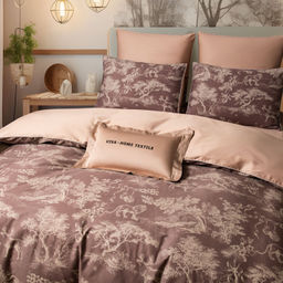 Комплект постельного белья Сатин Премиум на резинке CPAR049 180*200*30;160*200*30;140*200*30 Евро 4 Наволочки