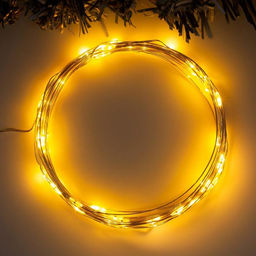 Гирлянда Нить 5 м роса, IP20, серебристая нить, 50 LED, 2 режима, батарейки AAх3 (нет в комплекте), свечение жёлтое