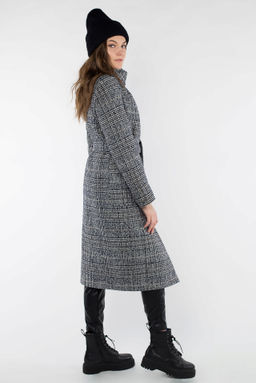 01-09459 Пальто женское демисезонное (пояс) - El podio фото 5