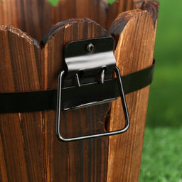 Набор кашпо для цветов, 18×15×12 см, деревянный, 3 шт.