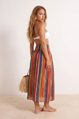 Cizgili Maxi Dokuma Tul Plaj Pareo TBESS26PR00009 - Trendyolmilla фото 3