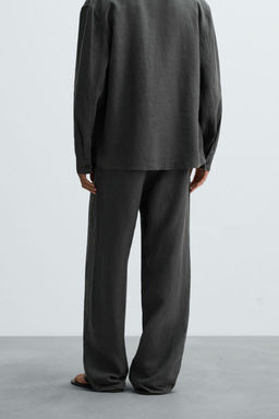 100% HEMP RELAXED FIT TROUSERS - Zara фото 9