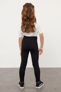 Siyah K?z Cocuk Basic Orme Tayt TKDSS24TA00008 - Trendyolmilla фото 2