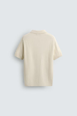 RIB KNIT POLO SHIRT - Zara фото 7