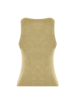 TRENDYOLMILLA Ekru Vucuda Oturan Regular Boy Halter Yaka Fitilli Pamuklu Esnek Orme Atlet TWOSS24AL00002  фото 39