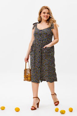 Сарафан Michel Chic 2130 темно-синий, желтый  фото 7