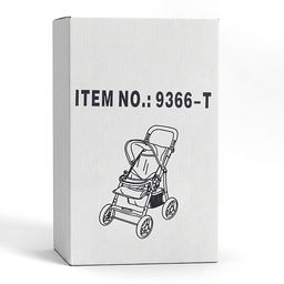 Коляская кукольная трость, металлическая, с корзиной, столиком и козырьком