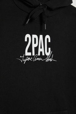 Толстовка оверсайз с капюшоном Cool Tupac Shakur - Defacto фото 7