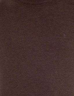 A__k Kahverengi Slim Fit Yar_m Bal_k__ Yaka Basic Triko Kazak - Pierre cardin фото 6