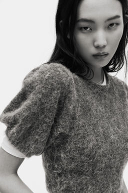 Top de punto con mangas abullonadas - H&m фото 2