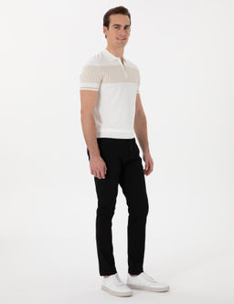 Siyah Slim Fit Kanvas Pantolon