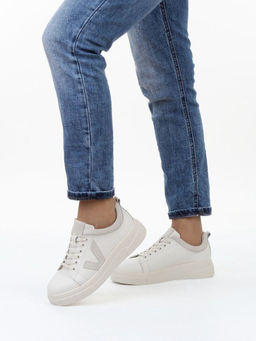 03-YС354-3 LT. BEIGE Полуботинки спортивные женские (натуральная кожа, натуральная замша)