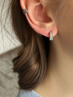 Серьги с куб.цирконием - Серебряные крылья фото 2