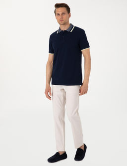 Lacivert Slim Fit Polo Yaka Ti__rt - Pierre cardin фото 4