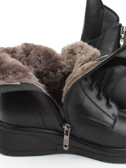 04-M3-830 BLACK Ботинки зимние женские (натуральная кожа, натуральный мех) - Фабричный китай фото 17