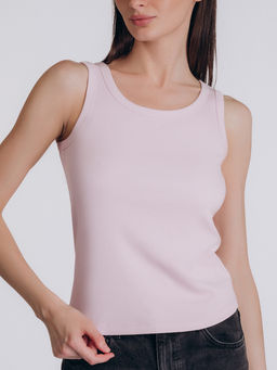 Майка женская Indefini розовая хлопок с вискозой