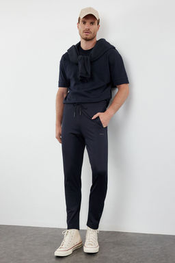 TRENDYOL MAN Siyah Slim/Dar Kesim Fermuar Cepli Spor Esofman Alt? TMNAW25EA00015