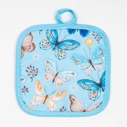 Кухонный набор 2 прихватки Этель Бабочки , прихватка 17х17 см, варежка 24х16 см, 100% п/э  фото 4