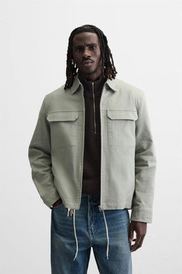 RELAXED FIT ZIP-UP OVERSHIRT - Zara фото 20