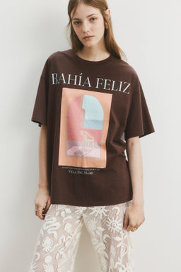 Camiseta oversize estampada - H&m фото 10
