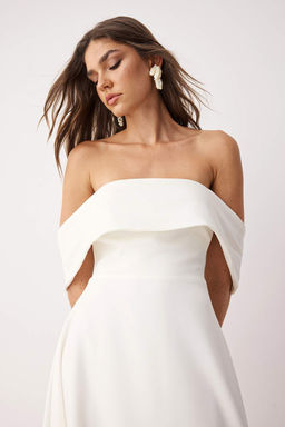 TRENDYOLMILLA Siyah Yaka Detayl? A-Kesim Dokuma S?k Abiye Elbise TPRSS24EL00210 фото 20