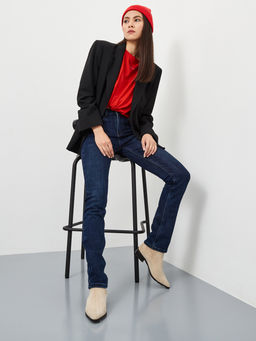 Утепленные женские джинсы прямого кроя на флисе - Mossmore фото 2