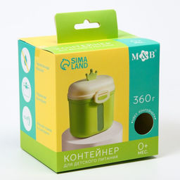 Контейнер для хранения детского питания M&B «Корона», 360 г, зеленый