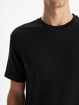 Bisiklet Yaka K?sa Kollu Erkek Dokulu Ti??rt