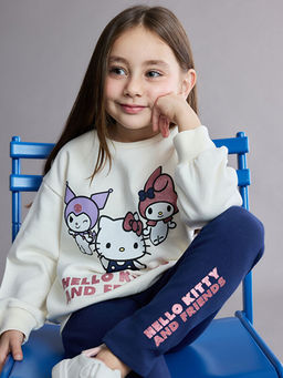 Hello Kitty Lisansl? K?z ?ocuk Sweatshirt ve E?ofman Alt?