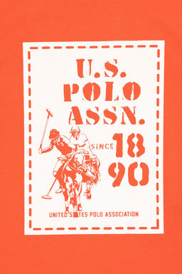 Футболка U.S. Polo Assn с цветком граната хлопок фото 8