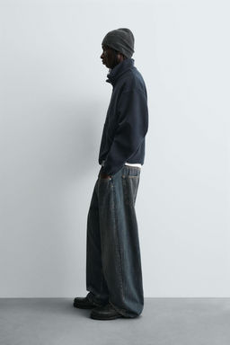 EMBROIDERED FAUX SHEARLING POUCH POCKET JACKET - Zara фото 3