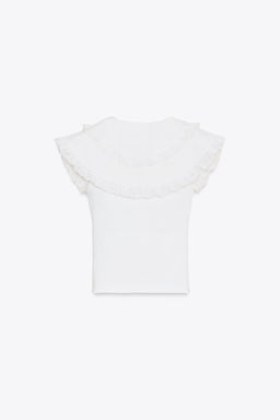 PETER PAN COLLAR T-SHIRT - Zara фото 4