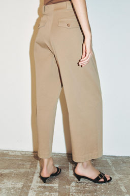 PANTAL?N LOOSE BARREL / Khaki claro - Zara фото 3