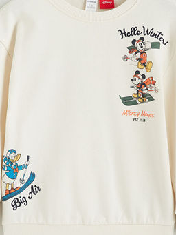 Mickey Mouse Bask?l? Erkek ?ocuk Sweatshirt ve E?ofman Alt