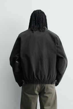 CAZADORA DENIM CUELLO COMBINADO / Negro - Zara фото 3