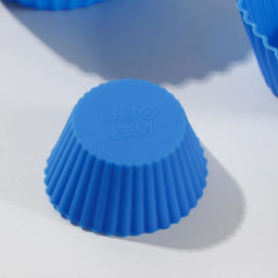 Набор форм для выпечки Доляна Риб. Круг, силикон, 3 шт, 9?4 см, 7?3,5 см, 5?2,5 см, цвет голубой  фото 3