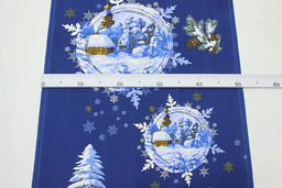 Дорожка Накануне Рождества, ш.0.5м, хлопок-100%, 226гр/м.кв, раппорт 64см - Купава фото 3