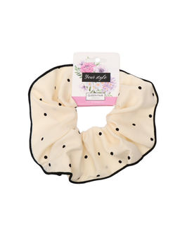 Цена за 3 шт. Резинка для волос "Орбита гранд" горох, 13 см, молочный