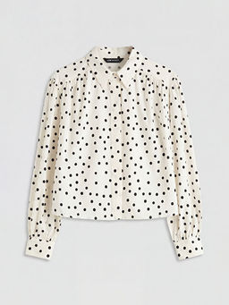 Puantiyeli Poplin Kad?n G?mlek