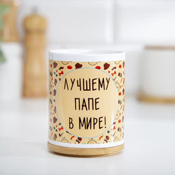 Кружка чайная керамическая Лучшему папе в мире, 320 мл