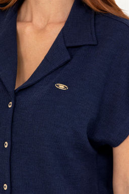 Женская темно-синяя трикотажная рубашка Неожиданная скидка в корзине - U.s. polo assn фото 7