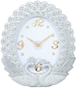 Часы настенные Павлины 42х47 см / WS-7280/S /уп 10/серебро