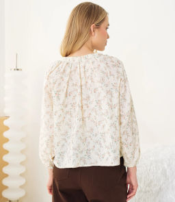 Блуза #КТ197 (1)-2, пудровый, кремовый - Dommod фото 3