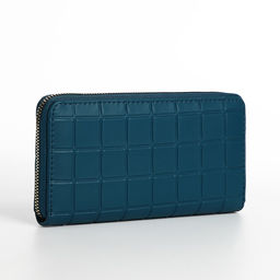 Кошелёк на молнии, четыре отделения, большой, синий