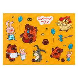 Кристальная (алмазная) мозаика ФРЕЯ CMF-ALVN-143 наклейки Винни-Пух и все-все-все 19.5 х 14 см