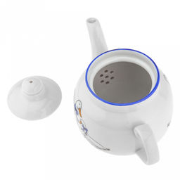 Чайник заварочный фарфоровый Гуси 0,35л, д9см, h9см, отводка краской, форма Янтарь (Россия) - Домашняя мода фото 5