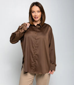 Рубашка #ОКТ085005, коричневый