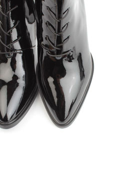 04-Z4229R-2 BLACK Ботильоны демисезонные женские (натуральная кожа, натуральная байка)