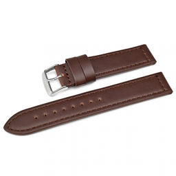 Ремешок для часов натуральная кожа темно-коричневый C22-22dark-brown-XL