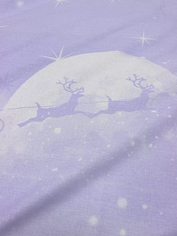 Перкаль Рождественский сон цв.сиренево-голубой, СОРТ2, ш.2.2м, хлопок-100%, 110гр/м.кв